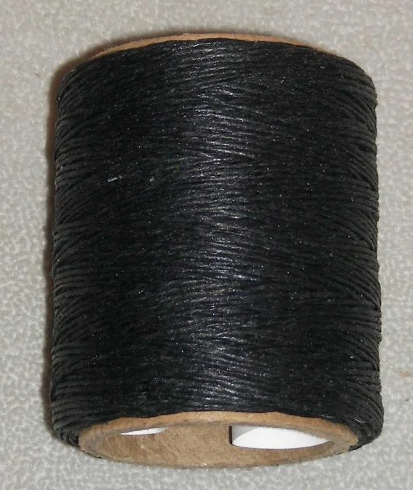 Waxed Cord 2 Ply (.030") Black