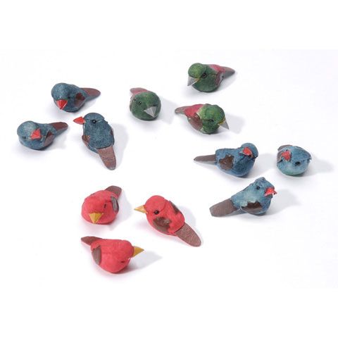 Mushroom Birds Green