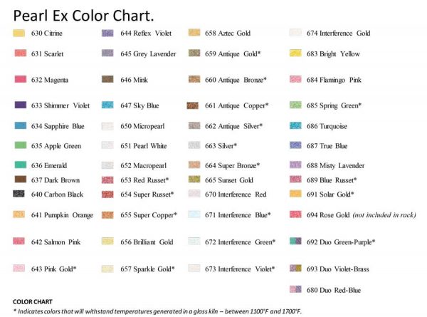 Pearl Ex Color Chart