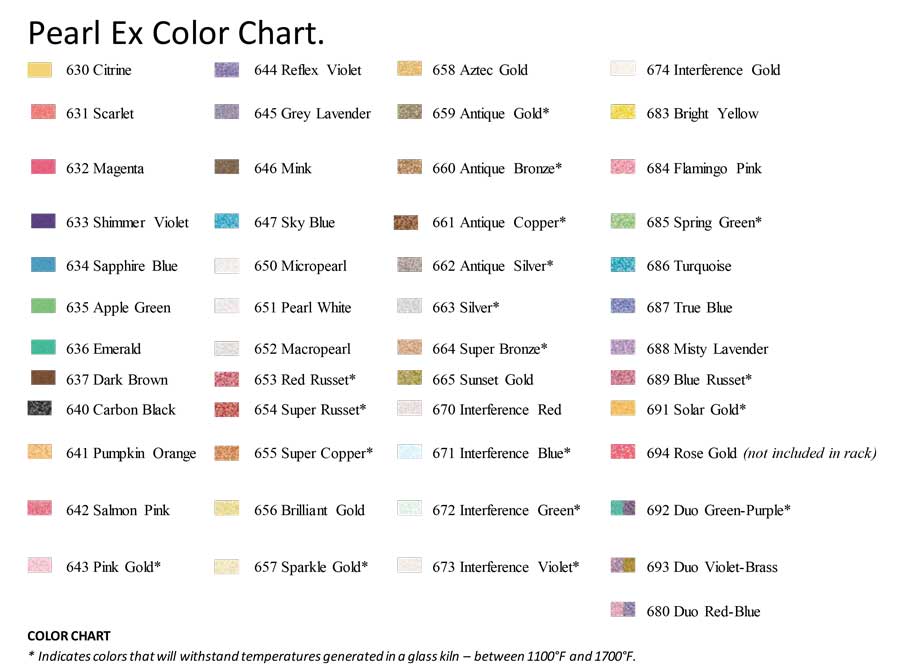 Pearl ex color chart Pearl ex color chart