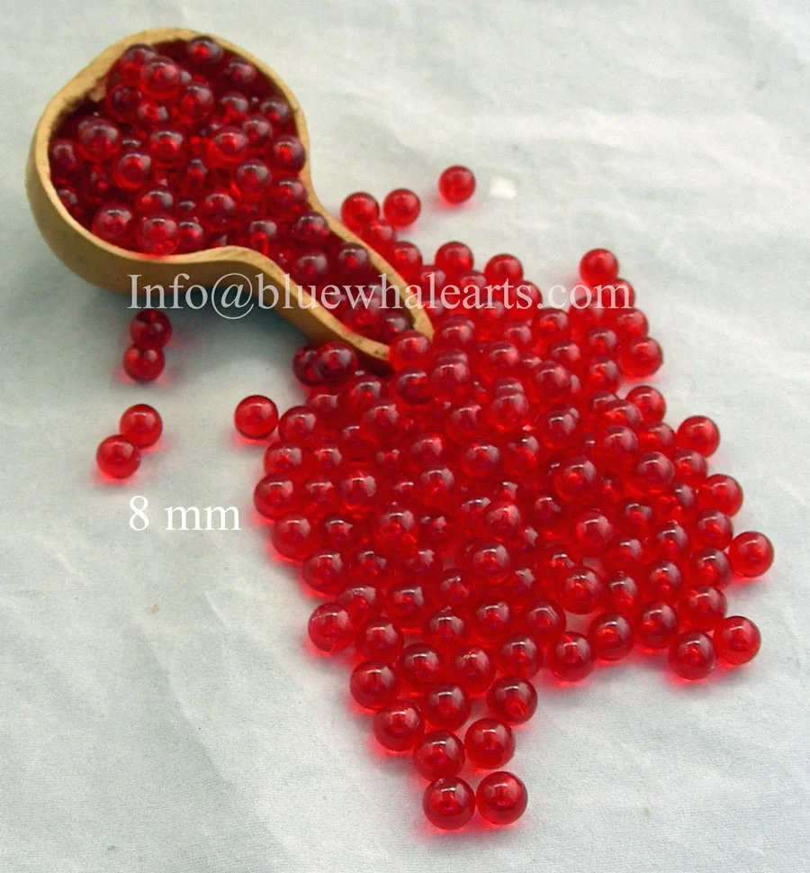 Gourd Light Beads from Turkey - Red 6 mm - 100 beads