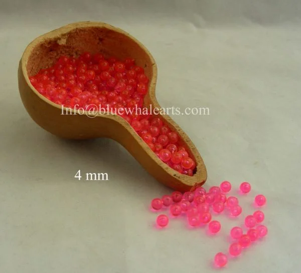 Gourd Light Beads from Turkey - Red 6 mm - 100 beads