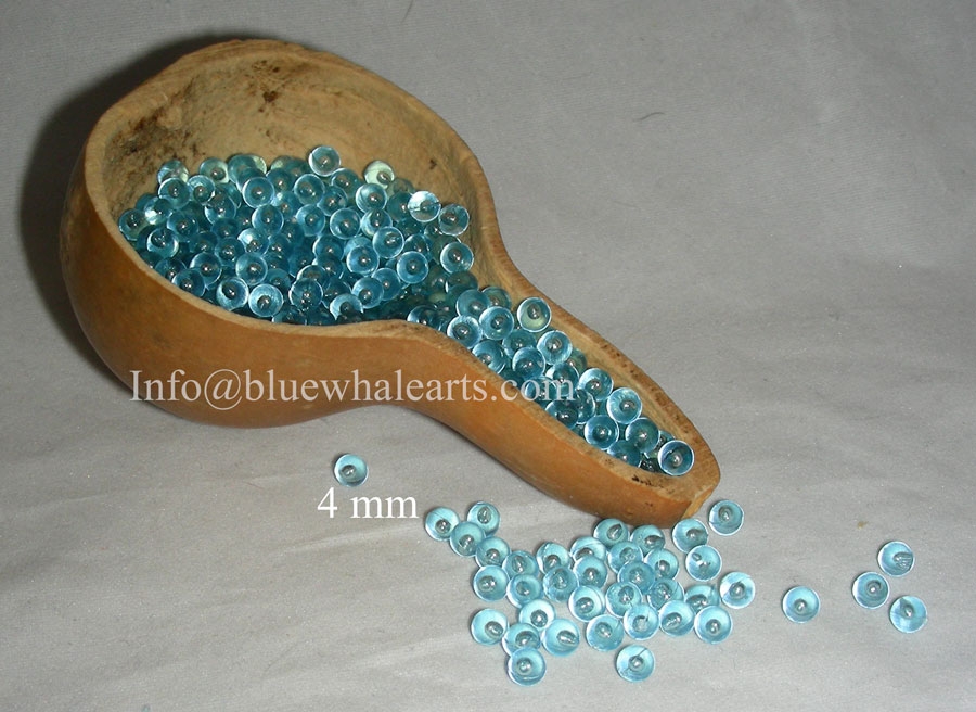 Gourd Light Beads from Turkey light blue 4 mm no hole bead Gourd Light Beads from Turkey light blue 4 mm no hole bead
