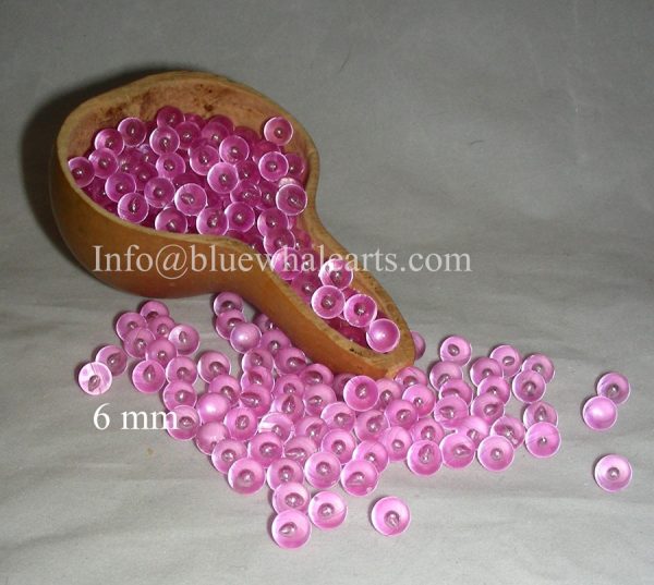 Gourd Light Beads Pink 6mm no hole bead