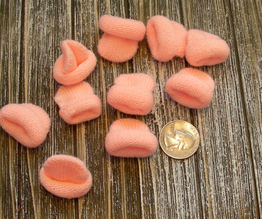 Mini Knit Hats Peachy Pink