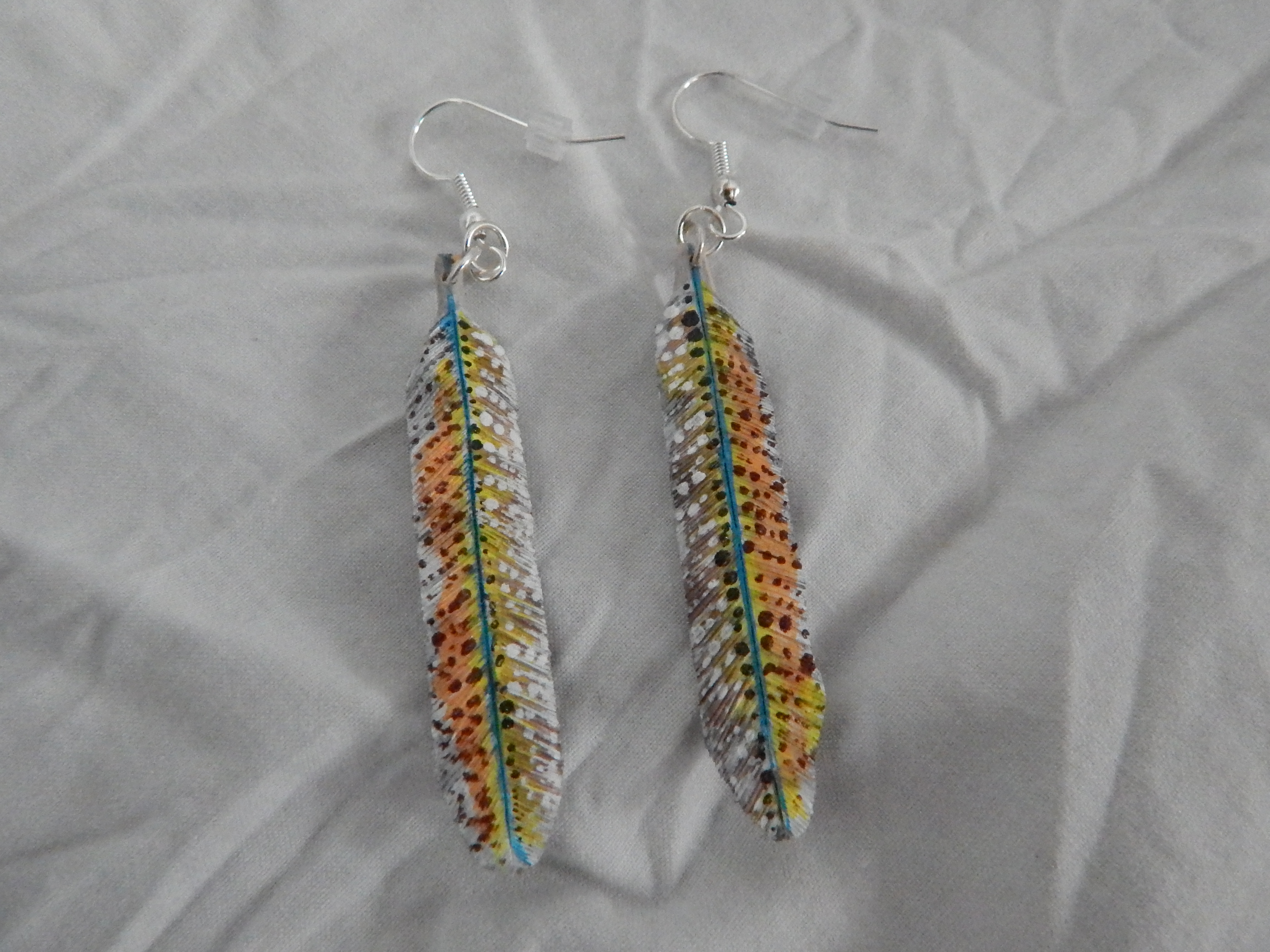 Karen Brown Feather Earrings
