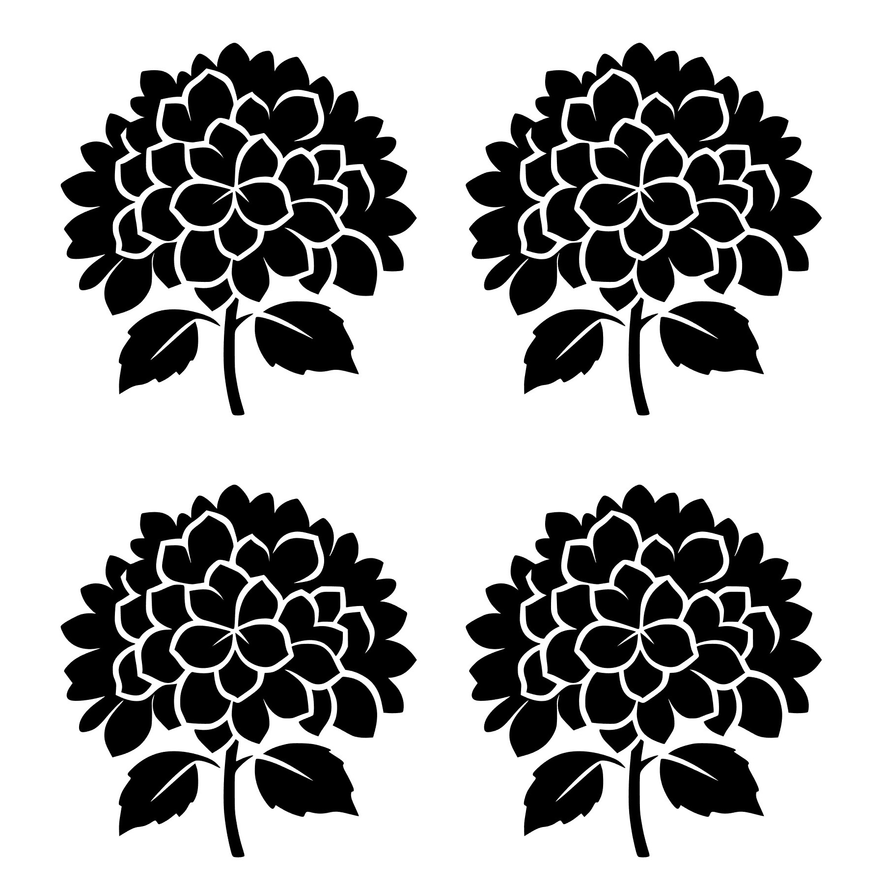 Vinyl Hydrangea with Transfer Tape